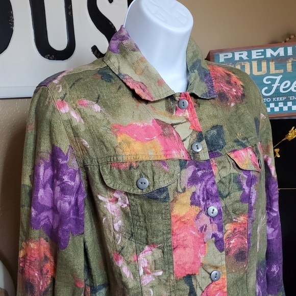 Chico's 100% Linen Top SIZE 0 - Picture 3 of 4